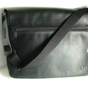 💼 PERRY ELLIS PORTFOLIO Black Nylon Briefcase Bag